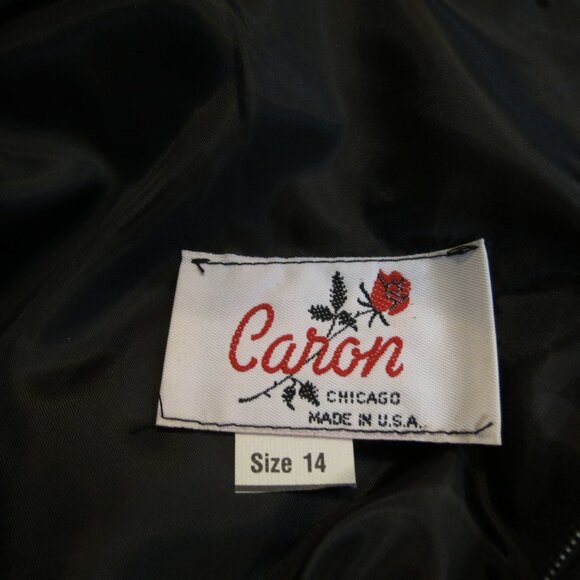 NWT Caron Black Knit Dress Long Sleeve Tiered Size 14 - Picture 9 of 11